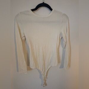 Women's Cream Long Sleeve Top